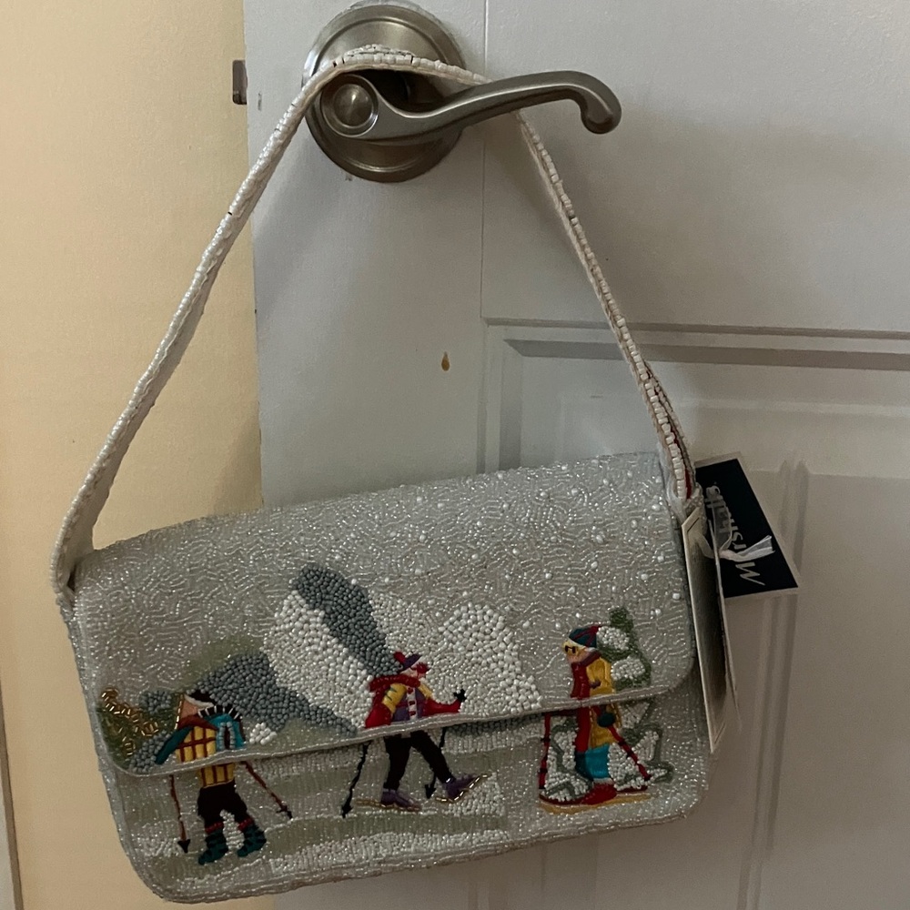Viral beaded skier purse